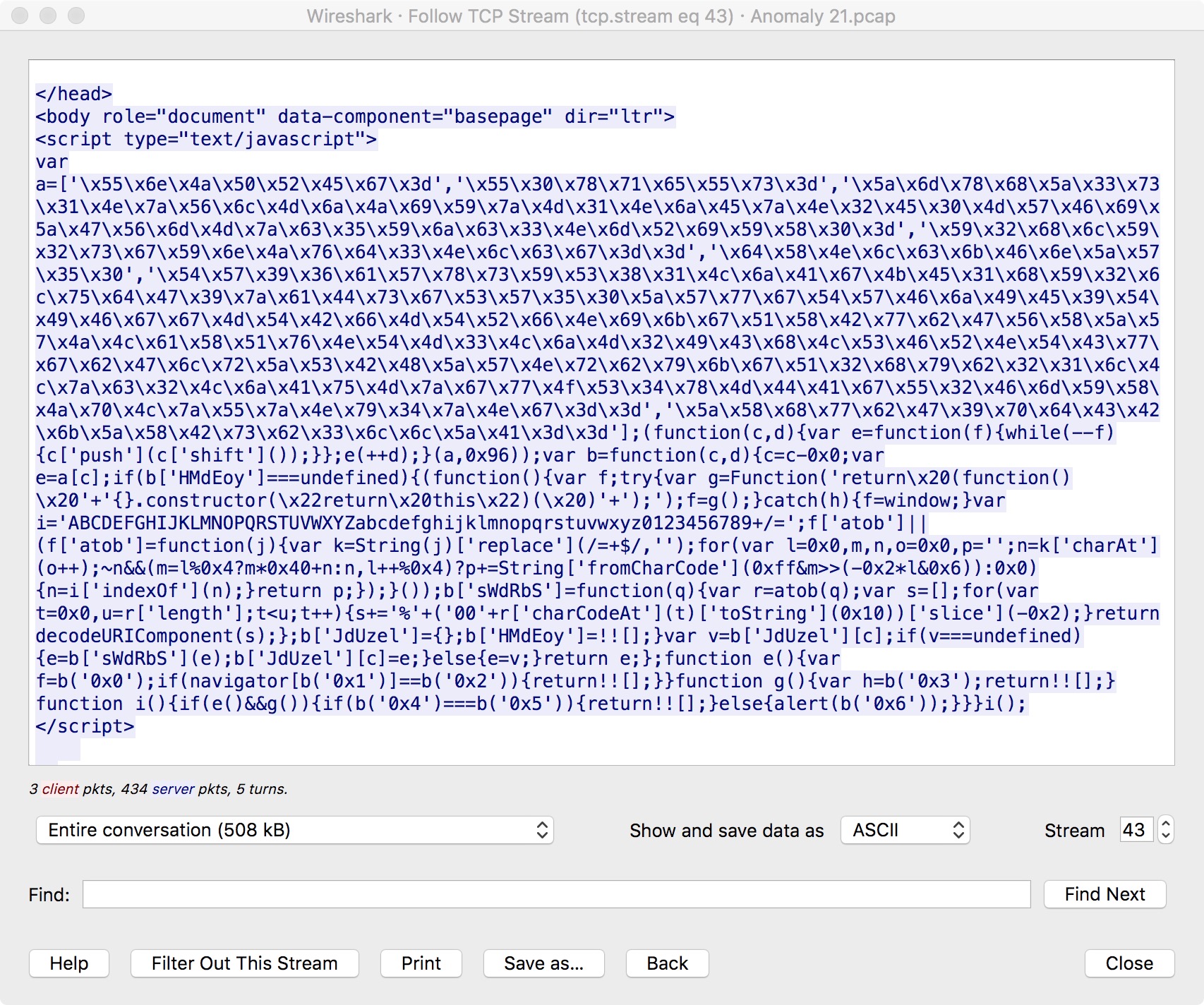 Suspicious JavaScript