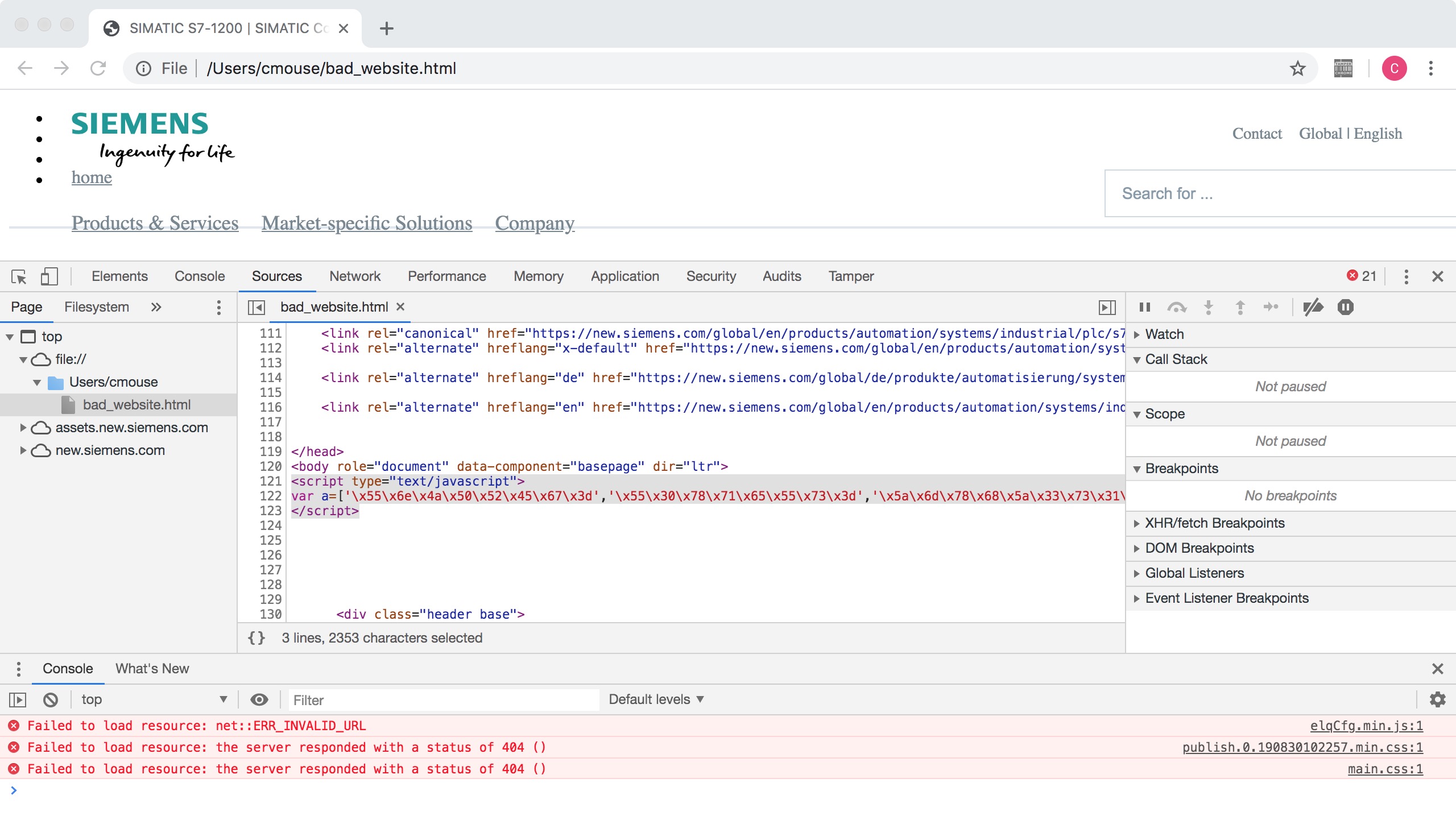 Debugging with Developer Tools