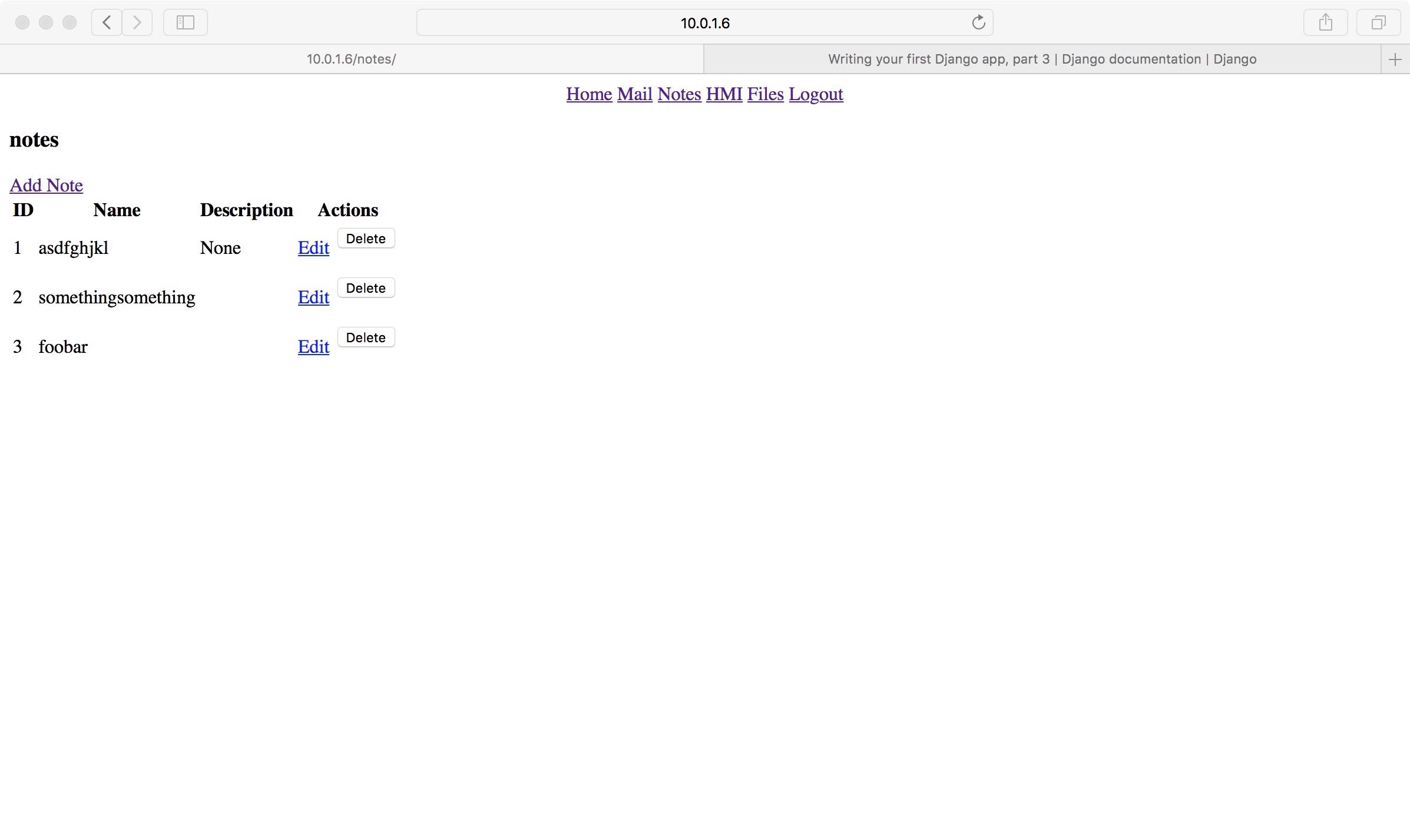 Reimplemented note-taking app